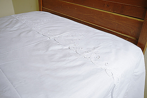 Imperial Embroidered Top Sheet. Full Size 80"x96"